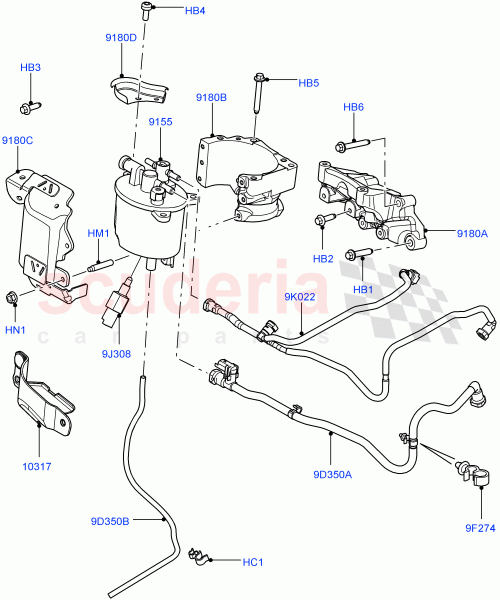 Part Diagram for Land Rover LR001313