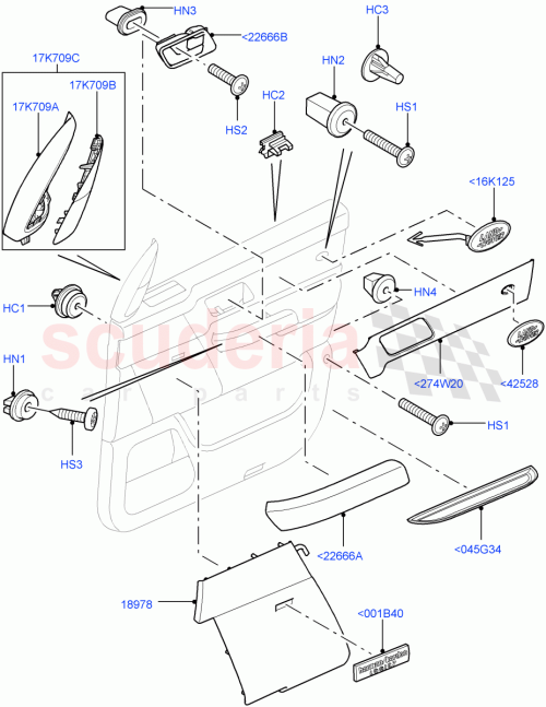 Part Diagram for Land Rover EJC500121AAY