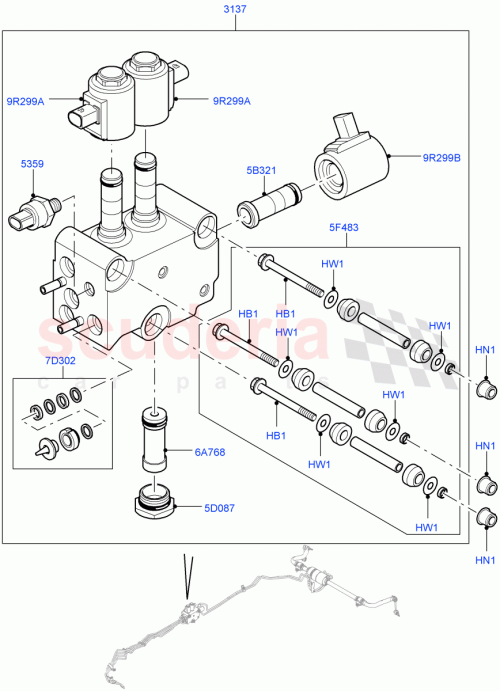 Part Diagram for Land Rover RVV500050