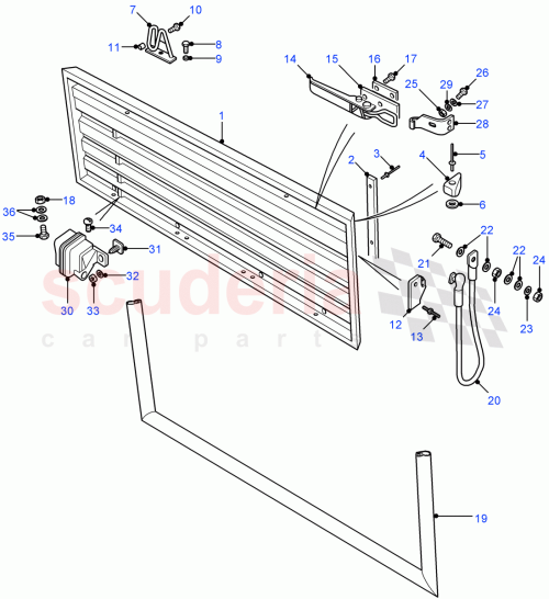 Part Diagram for Land Rover BHA710030