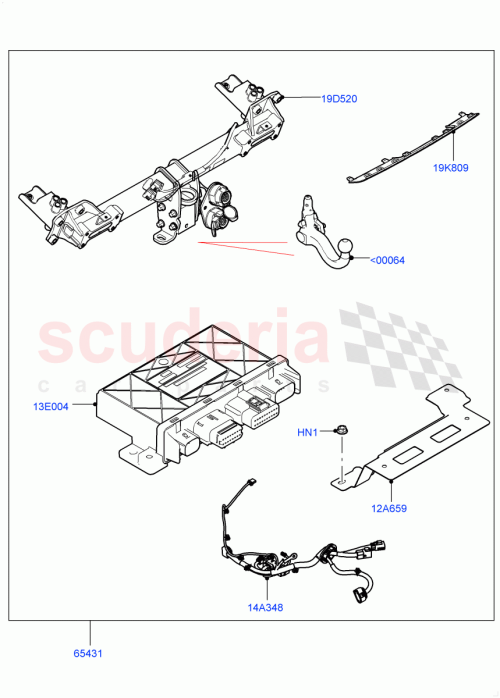 Part Diagram for Land Rover VPLE110DET02SS