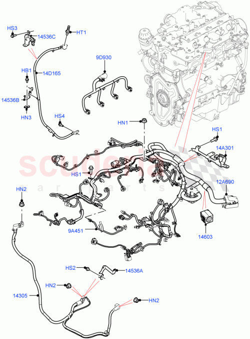 Part Diagram for Land Rover LR141452