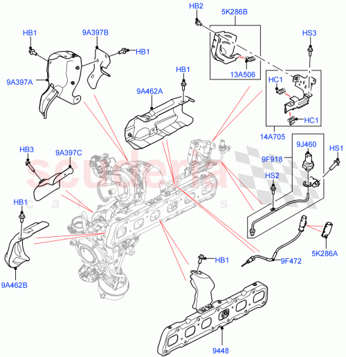 Part Diagram for Land Rover LR174653