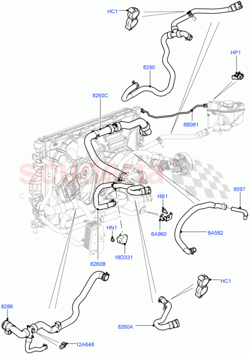 Part Diagram for Land Rover LR053009