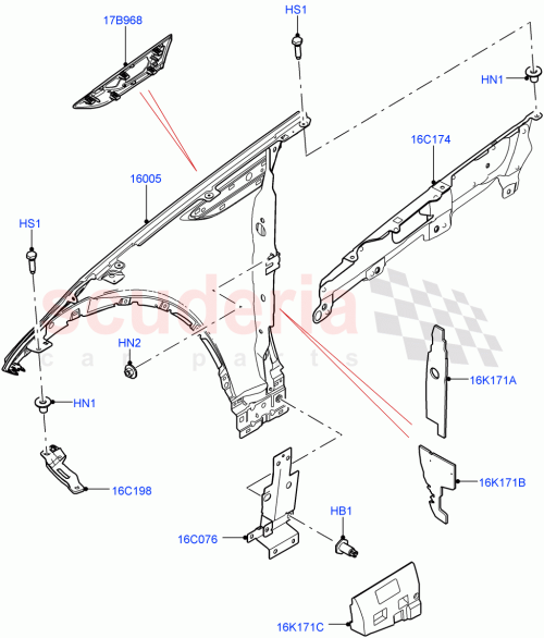 Part Diagram for Land Rover LR164410