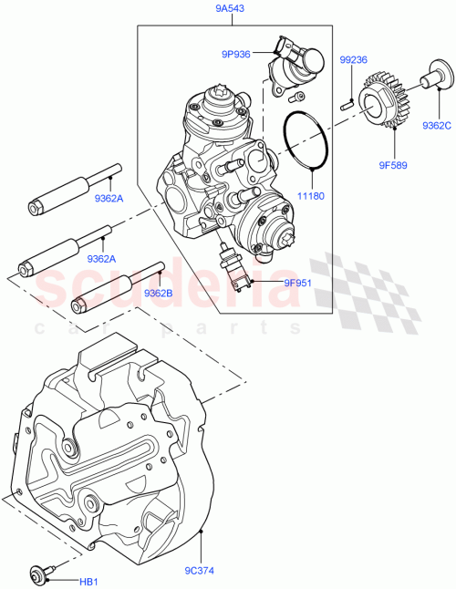 Part Diagram for Land Rover LR023015