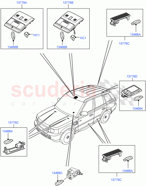 Part Diagram for Land Rover XDC000071