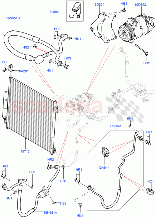 Part Diagram for Land Rover LR058303