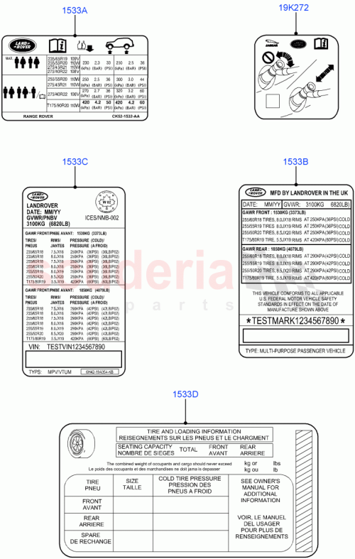 Part Diagram for Land Rover LR135703
