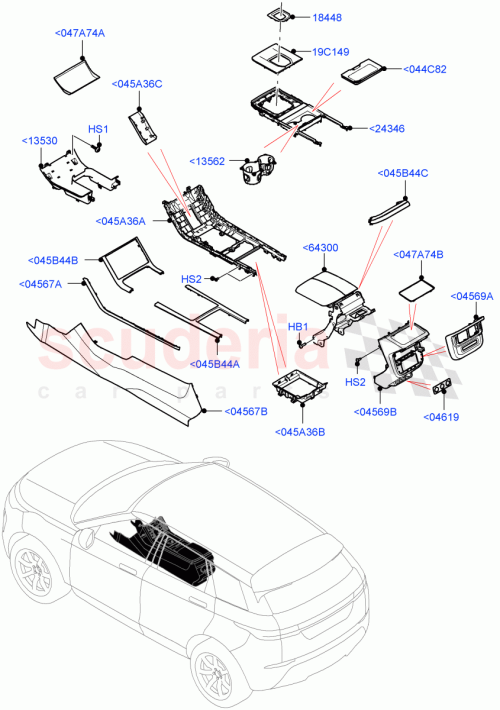 Part Diagram for Land Rover LR155305