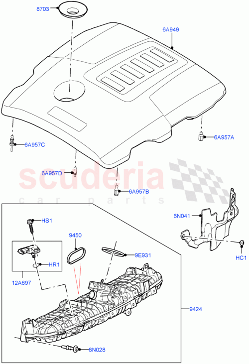 Part Diagram for Land Rover LR141276