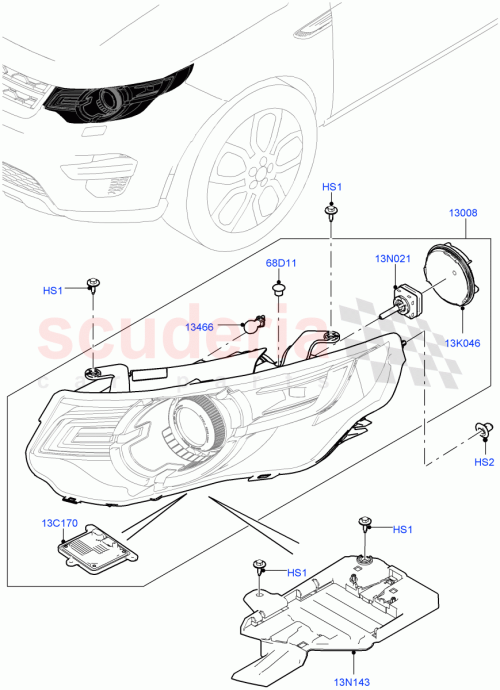Part Diagram for Land Rover LR164857