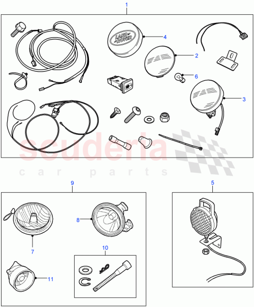 Part Diagram for Land Rover VPLDV0007