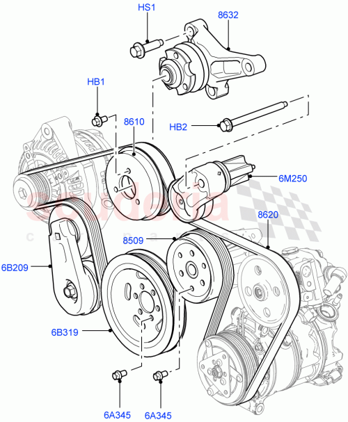 Part Diagram for Land Rover LR013539