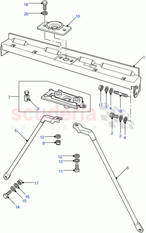 Part Diagram for Land Rover WA106047L