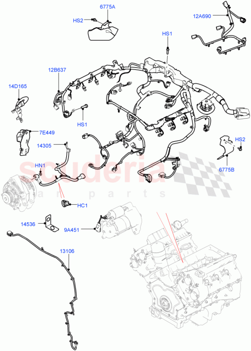Part Diagram for Land Rover LR050945