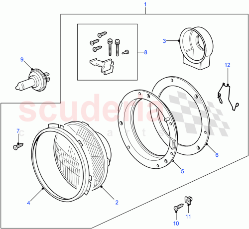 Part Diagram for Land Rover AMR2344