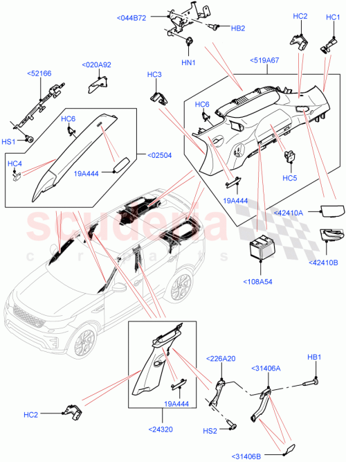 Part Diagram for Land Rover LR104135