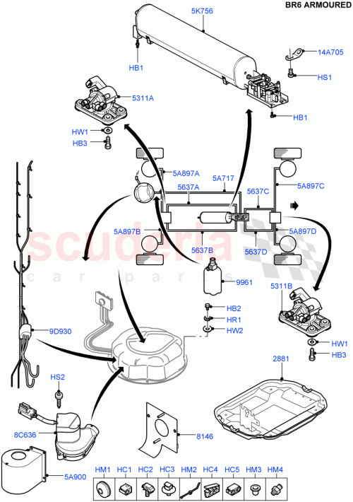 Part Diagram for Land Rover YYP000310