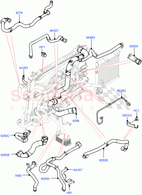 Part Diagram for Land Rover LR091831