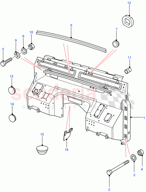 Part Diagram for Land Rover AYG500080