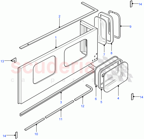Part Diagram for Land Rover DBF500010