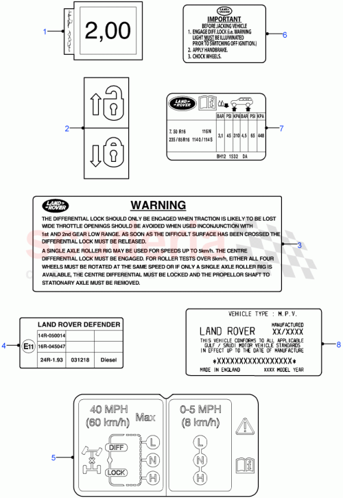 Part Diagram for Land Rover LR023780