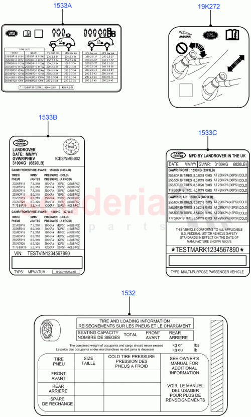 Part Diagram for Land Rover LR141194