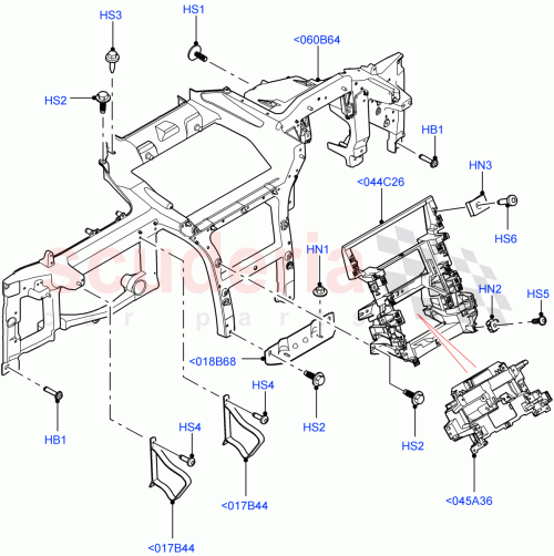 Part Diagram for Land Rover LR036716