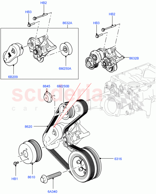 Part Diagram for Land Rover LR035556