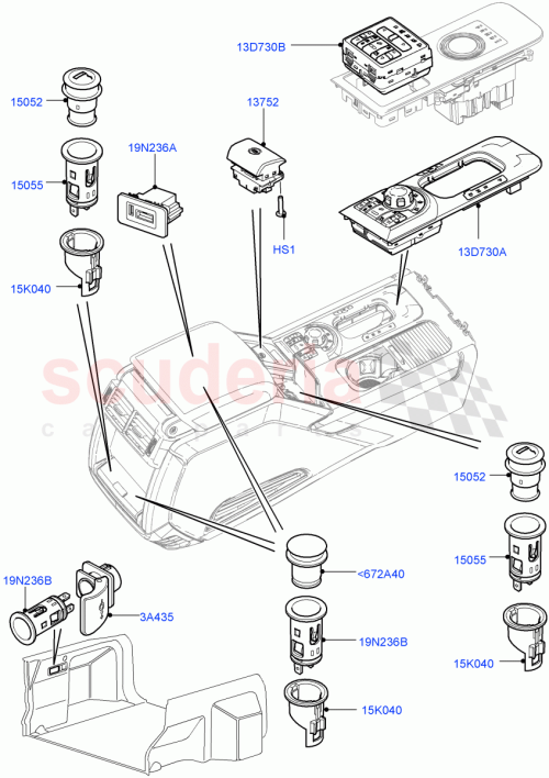 Part Diagram for Land Rover LR021802