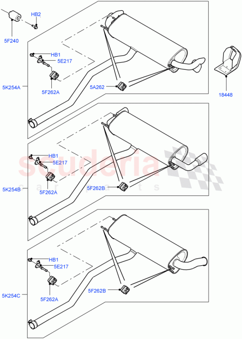 Part Diagram for Land Rover LR006722