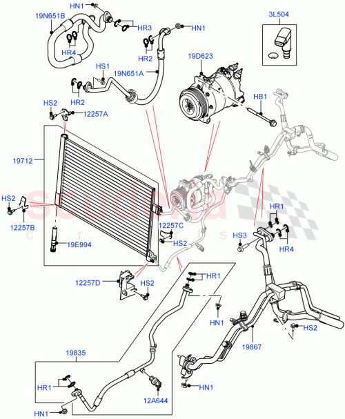 Part Diagram for Land Rover LR092458