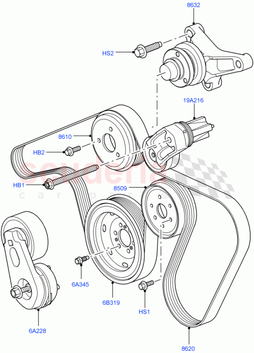 Part Diagram for Land Rover PQS500280