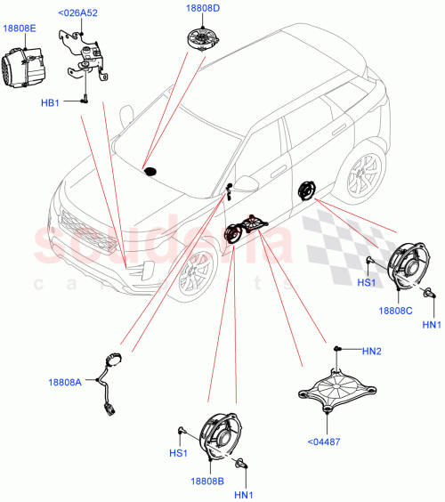 Part Diagram for Land Rover LR115557
