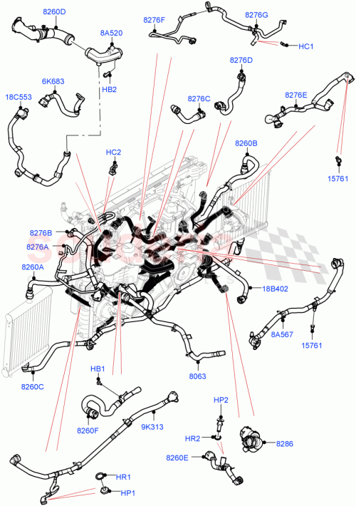 Part Diagram for Land Rover LR151548