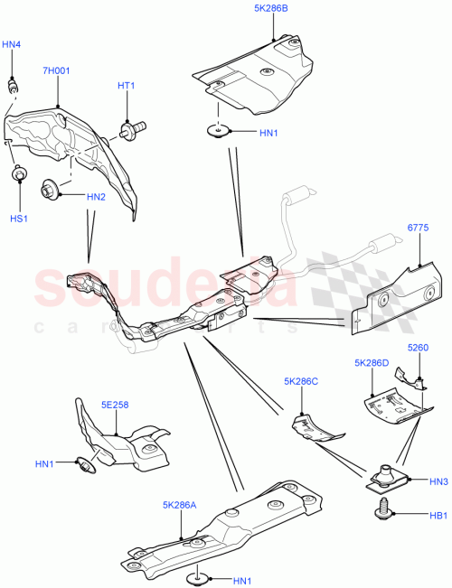 Part Diagram for Land Rover LR013545