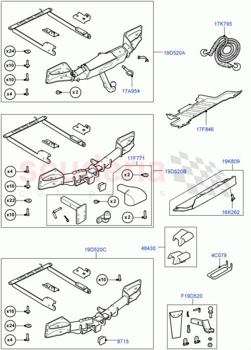 Part Diagram for Land Rover VPLGT0097
