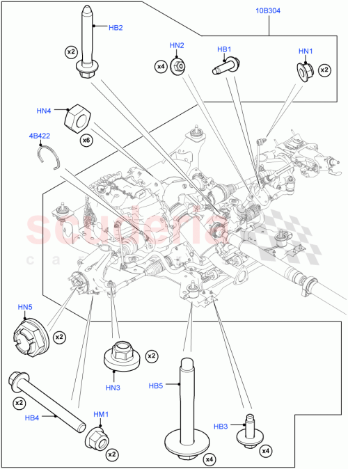 Part Diagram for Land Rover LR003158