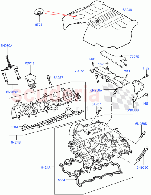 Part Diagram for Land Rover LR105434