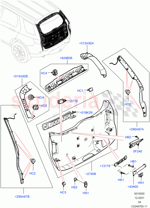 Part Diagram for Land Rover LR109136