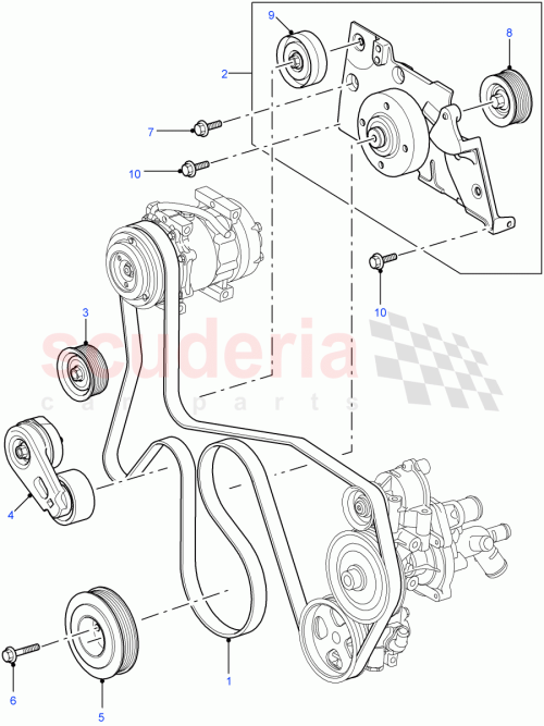 Part Diagram for Land Rover PQS500600