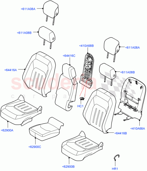 Part Diagram for Land Rover LR157362