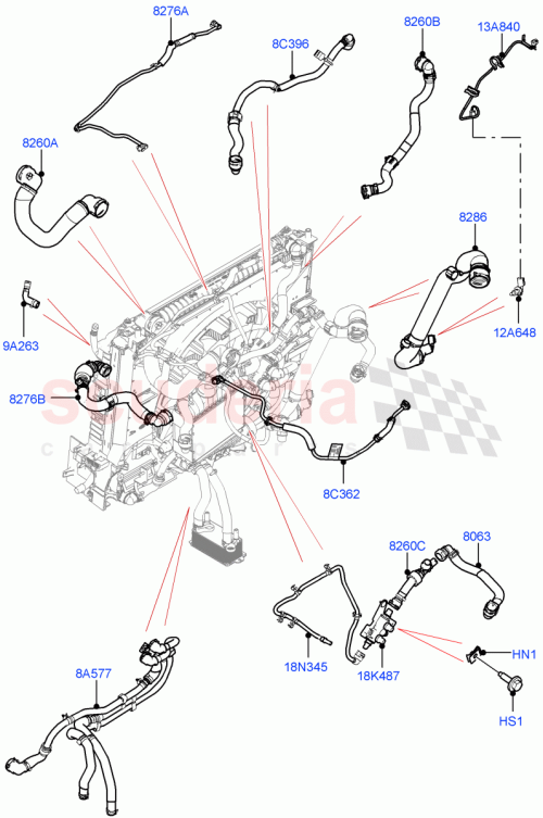 Part Diagram for Land Rover LR154596