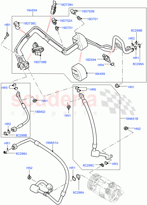 Part Diagram for Land Rover LR002653