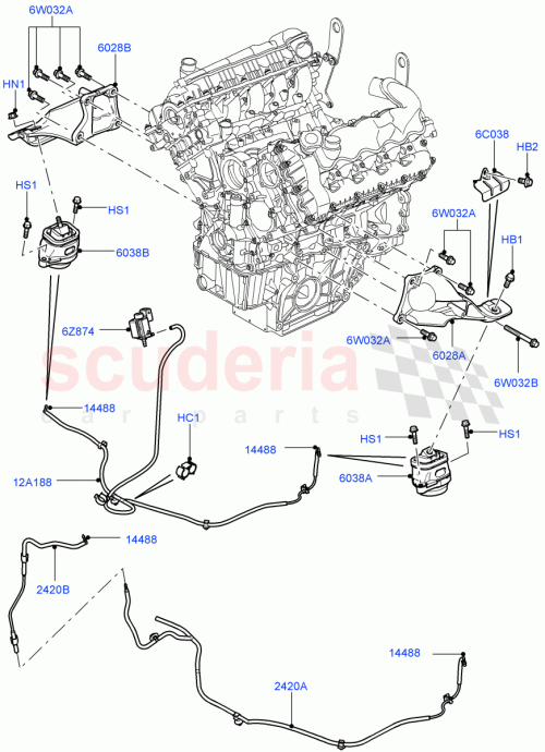 Part Diagram for Land Rover LR022557