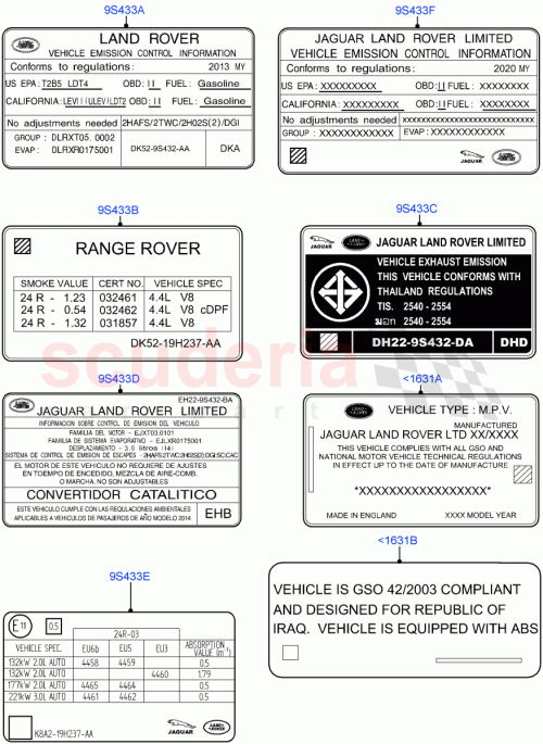Part Diagram for Land Rover LR081612