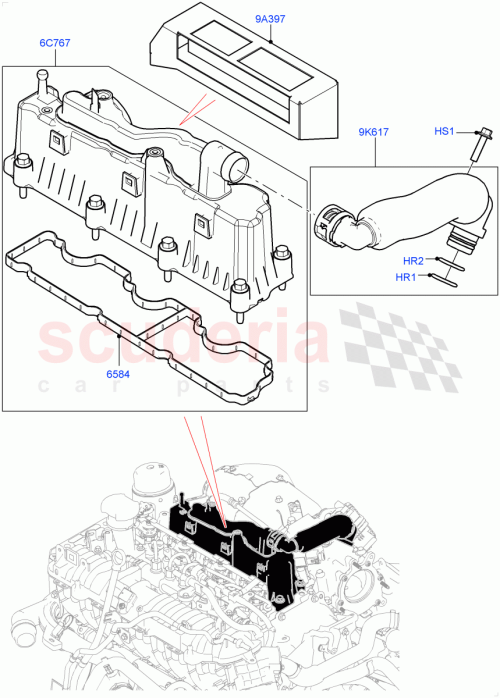 Part Diagram for Land Rover LR105417