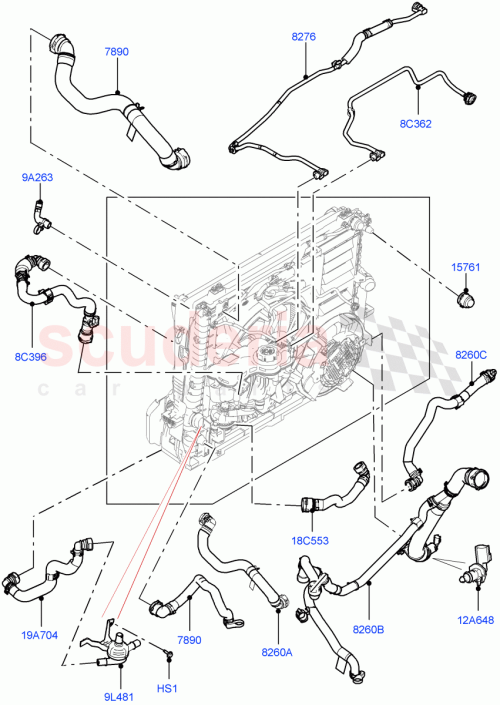 Part Diagram for Land Rover LR140821