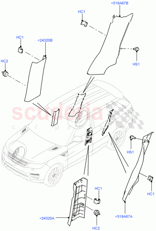 Part Diagram for Land Rover LR105424
